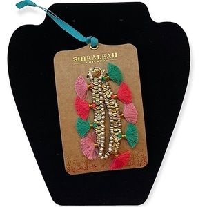 Shiraleah Anthropologie  Felicity Bracelet with Multicolor Tassels